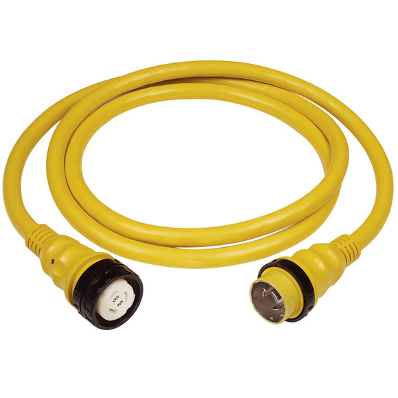 Marinco 50A 125V Shore Power Cable - 50' - Yellow - Fishing Monsters