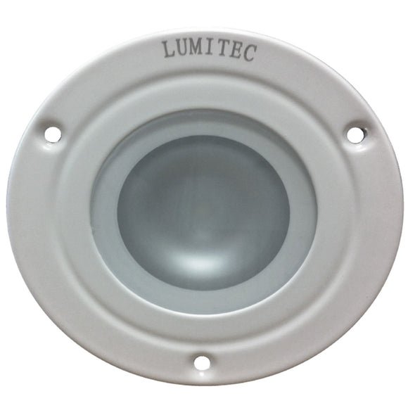 Lumitec Shadow - Flush Mount Down Light - White Finish - 3-Color Red/Blue Non-Dimming w/White Dimming - Fishing Monsters