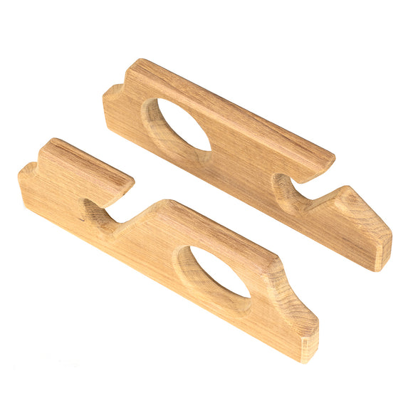 Whitecap Teak Two-Rod Storage Rack - Pair - Fishing Monsters