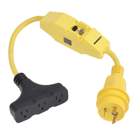 Marinco Dockside 30A to 15A Adapter with GFI - Fishing Monsters