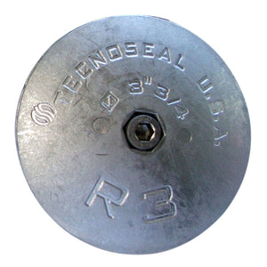 Tecnoseal R3 Rudder Anode - Zinc - 3-3/4" Diameter - Fishing Monsters