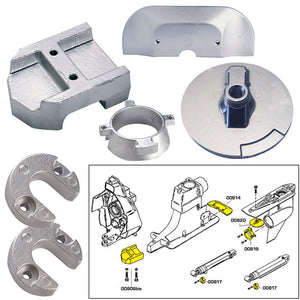 Tecnoseal Anode Kit w/Hardware - Mercury Alpha 1 Gen 2 - Zinc - Fishing Monsters