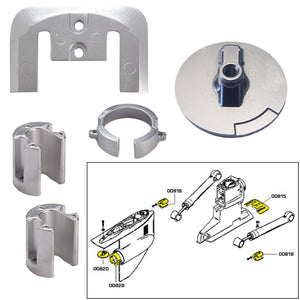 Tecnoseal Anode Kit w/Hardware - Mercury Bravo 1 - Magnesium - Fishing Monsters