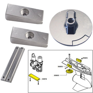 Tecnoseal Anode Kit w/Hardware - Mercury Verado 4 - Aluminum - Fishing Monsters