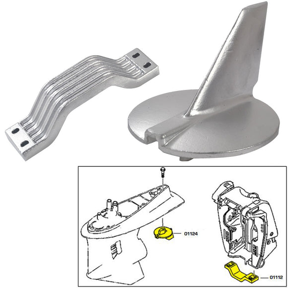 Tecnoseal Anode Kit - Yamaha 200-250HP - Zinc - Fishing Monsters