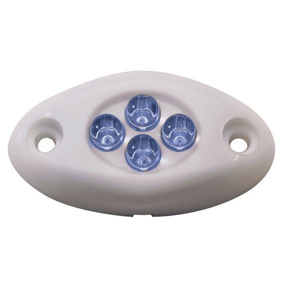 Innovative Lighting Courtesy Light - 4 LED Surface Mount - Blue LED/White Case - Fishing Monsters