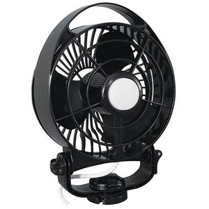 SEEKR by Caframo Maestro 12V 3-Speed 6" Marine Fan w/LED Light - Black - Fishing Monsters