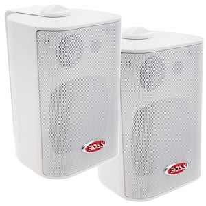 Boss Audio 4" MR4.3W Box Speakers - White - 200W - Fishing Monsters