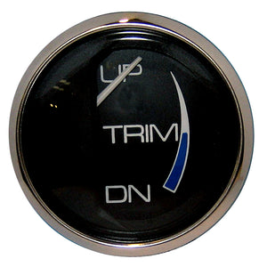 Faria Chesapeake Black 2" Trim Gauge (Mercury / Mariner / Mercruiser / Volvo DP / Yamaha '01 and newer) - Fishing Monsters