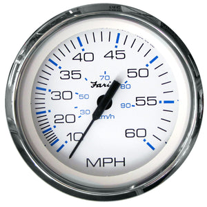 Faria Chesapeake White SS 4" Speedometer - 60MPH (Pitot) - Fishing Monsters