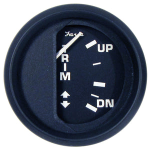 Faria Euro Black 2" Trim Gauge f/ Johnson/Evinrude/Suzuki Outboard - Fishing Monsters