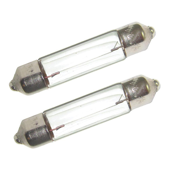 Perko Double Ended Festoon Bulbs - 12V, 10W, .74A - Pair - Fishing Monsters