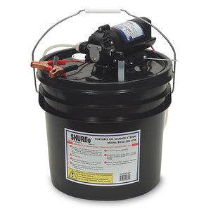 Shurflo by Pentair Oil Change Pump w/3.5 Gallon Bucket - 12 VDC, 1.5 GPM - Fishing Monsters