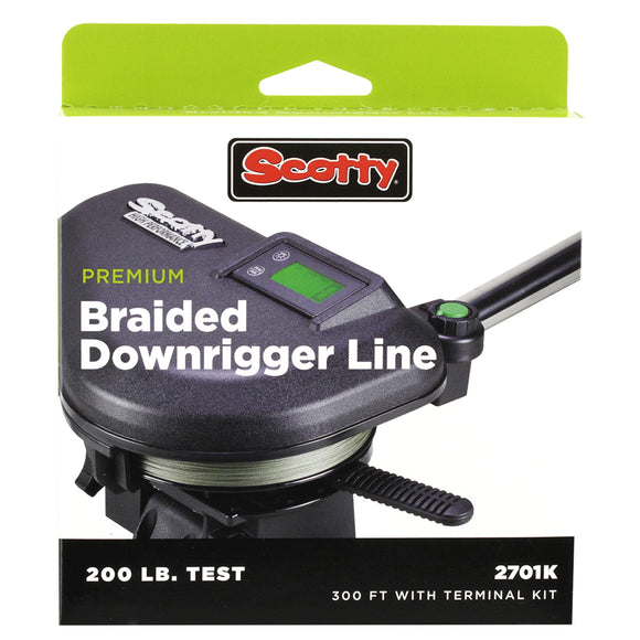 Scotty Premium Power Braid Downrigger Line - 300ft of 200lb Test - Fishing Monsters