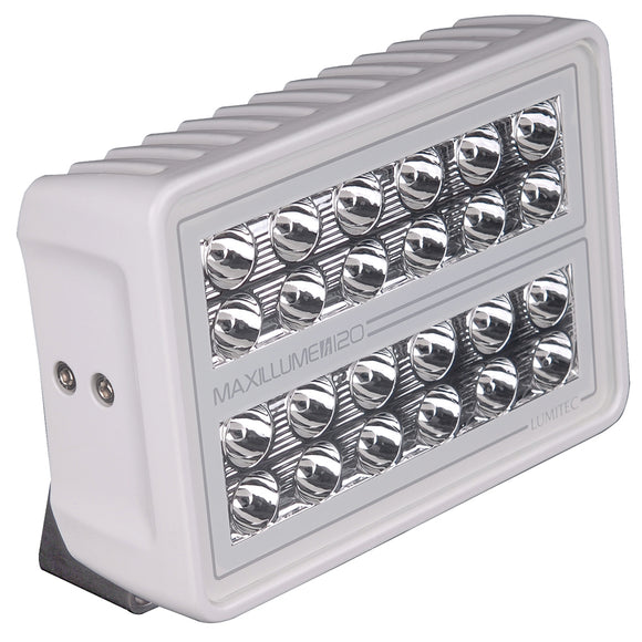 Lumitec Maxillume h120 - Trunnion Mount Flood Light - White Housing - White Dimming - Fishing Monsters