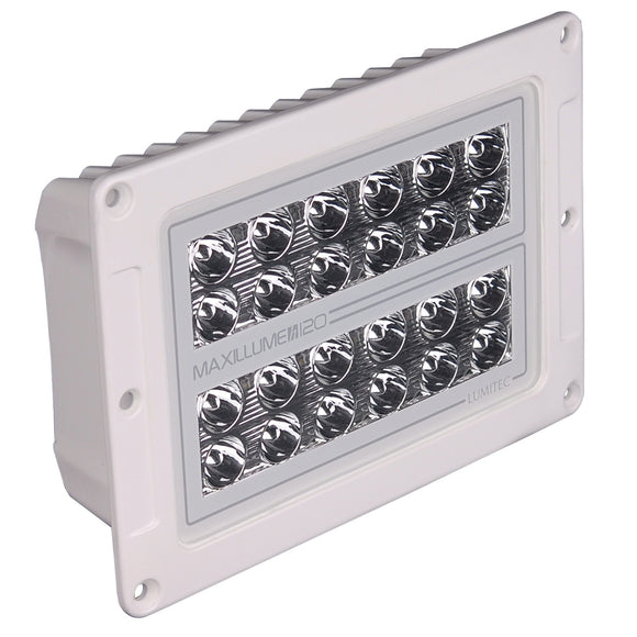 Lumitec Maxillume h120 - Flush Mount Flood Light - White Housing - White Dimming - Fishing Monsters