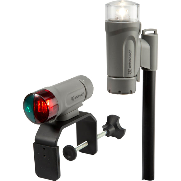 Attwood Clamp-On Portable LED Light Kit - Marine Gray - Fishing Monsters