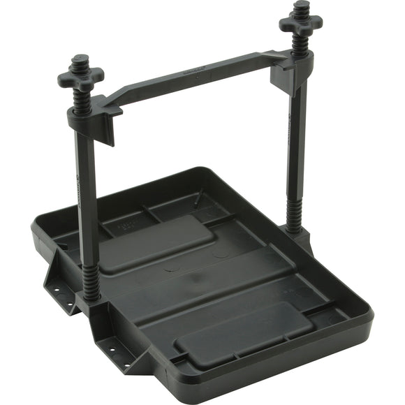 Attwood Heavy-Duty All-Plastic Adjustable Battery Tray - 27 Series - Fishing Monsters