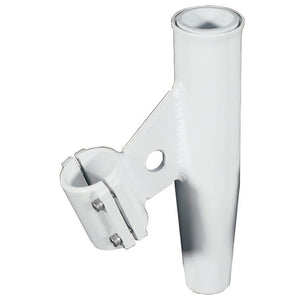 Lee's Clamp-On Rod Holder - White Aluminum - Vertical Mount - Fits 1.900" O.D. Pipe - Fishing Monsters