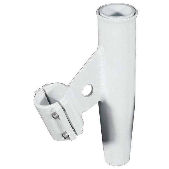 Lee's Clamp-On Rod Holder - White Aluminum - Vertical Mount - Fits 2.375