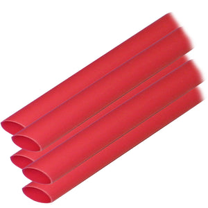 Ancor Adhesive Lined Heat Shrink Tubing (ALT) - 3/8" x 6" - 5-Pack - Red - Fishing Monsters