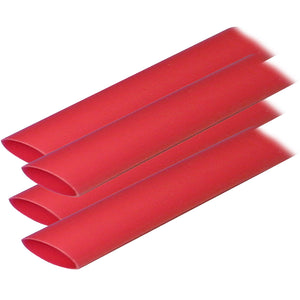 Ancor Adhesive Lined Heat Shrink Tubing (ALT) - 3/4" x 6" - 4-Pack - Red - Fishing Monsters