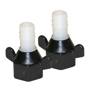 Shurflo by Pentair 1/2" Barb x 1/2" NPT-F Hex/Wingnut Straight Fitting (Pair) - Fishing Monsters