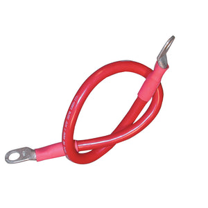 Ancor Battery Cable Assembly, 2 AWG (34mm²) Wire, 3/8" (9.5mm) Stud, Red - 18" (45.7cm) - Fishing Monsters