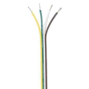 Ancor Ribbon Bonded Cable - 16/4 AWG - Brown/Green/White/Yellow - Flat - 100' - Fishing Monsters