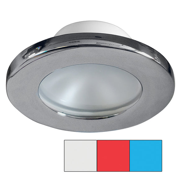 i2Systems Apeiron A3120 Screw Mount Light - Red, Cool White & Blue - Brushed Nickel Finish - Fishing Monsters