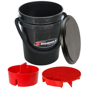 Shurhold One Bucket Kit - 5 Gallon - Black - Fishing Monsters