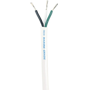 Ancor White Triplex Cable - 16/3 AWG - Round - 100' - Fishing Monsters