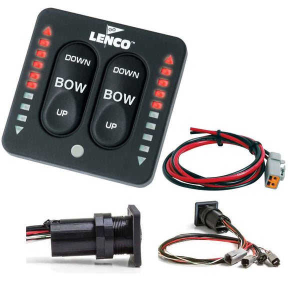 Lenco LED Indicator Integrated Tactile Switch Kit w/Pigtail f/Single Actuator Systems - Fishing Monsters