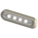 TACO 4-LED Deck Light - Flat Mount - White Housing - Fishing Monsters