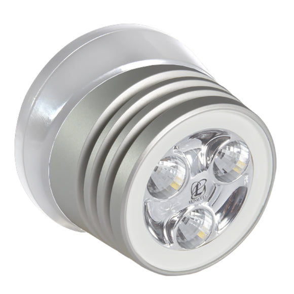 Lumitec Zephyr LED Spreader/Deck Light - Brushed White Base - White Non-Dimming - Fishing Monsters