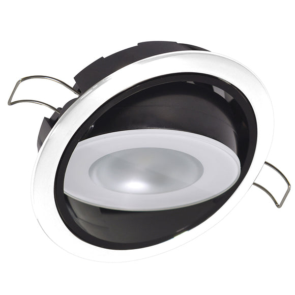 Lumitec Mirage Positionable Down Light - Spectrum RGBW Dimming - White Bezel - Fishing Monsters