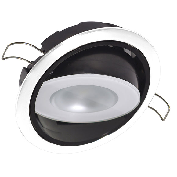 Lumitec Mirage Positionable Down Light - White Dimming - White Bezel - Fishing Monsters