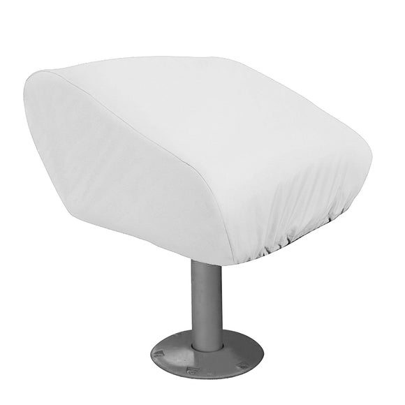 Taylor Made Folding Pedestal Boat Seat Cover - Vinyl White - Fishing Monsters