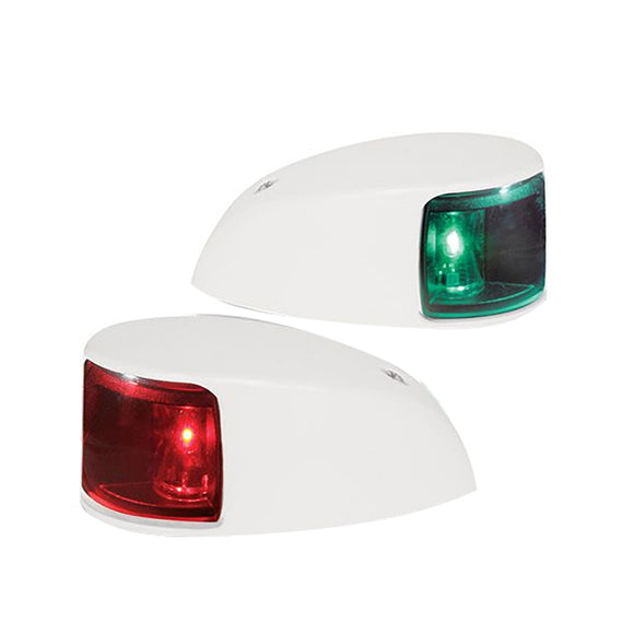 Hella Marine NaviLED Deck Mount Port & Starboard Pair - 2nm - Colored Lens/White Housing - Fishing Monsters