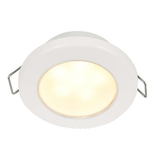 Hella Marine EuroLED 75 3" Round Spring Mount Down Light - Warm White LED - White Plastic Rim - 12V - Fishing Monsters