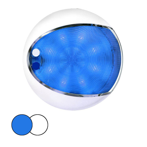 Hella Marine EuroLED 175 Surface Mount Touch Lamp - Blue/White LED - White Housing - Fishing Monsters