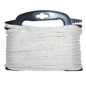 Attwood Braided Nylon Rope - 3/16" x 100' - White - Fishing Monsters