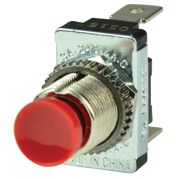 BEP Red SPST Momentary Contact Switch - OFF/(ON) - Fishing Monsters