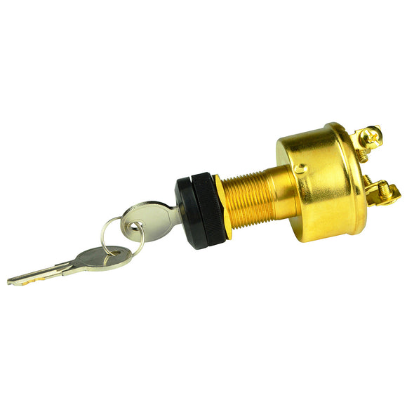 BEP 4-Position Brass Ignition Switch - Accessory/OFF/Ignition & Accessory/Start - Fishing Monsters