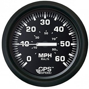 Faria Euro Black 4" Speedometer 60MPH (GPS) - Fishing Monsters