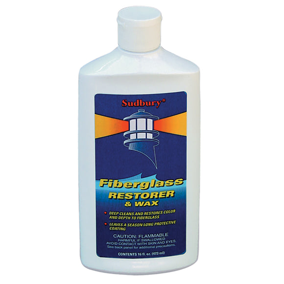 Sudbury One Step Fiberglass Restorer & Wax - 16oz Liquid - Fishing Monsters