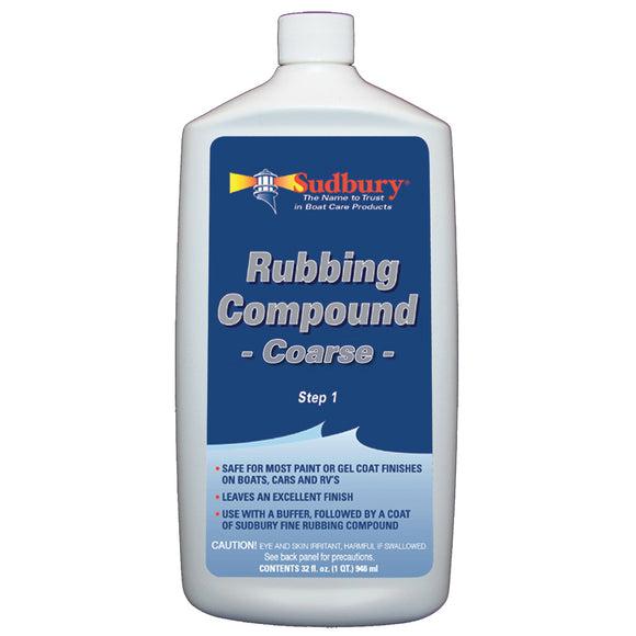 Sudbury Rubbing Compound Coarse - Step 1 - 32oz Fluid - Fishing Monsters