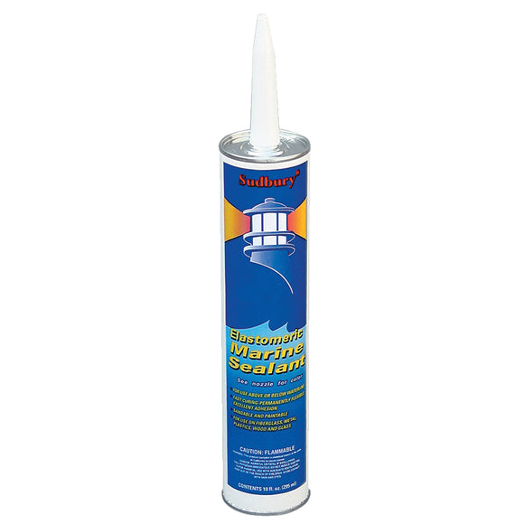 Sudbury Elastomeric Marine Sealant - 10oz Cartridge - White - Fishing Monsters