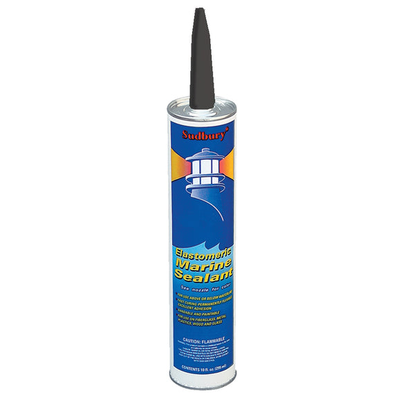 Sudbury Elastomeric Marine Sealant - 10oz Cartridge - Black - Fishing Monsters