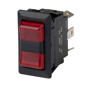 BEP SPDT Rocker Switch - 2-LEDs - 12V/24V - ON/OFF/ON - Fishing Monsters